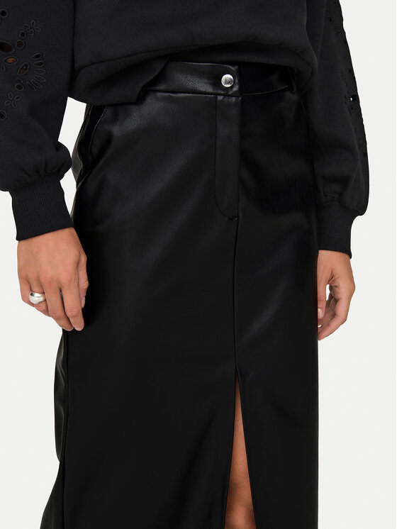 ONLY ONLY Rock aus Kunstleder Heidi 15322539 Schwarz Regular Fit