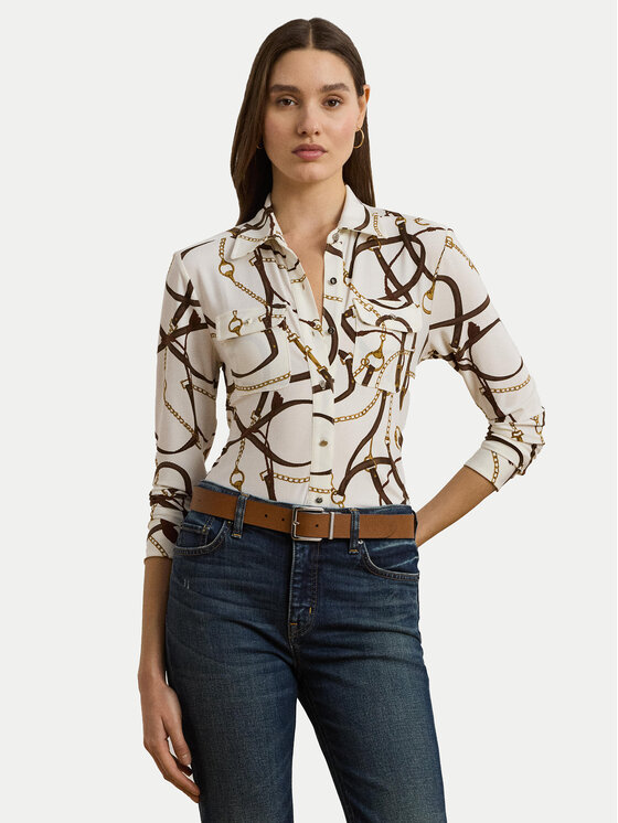 Damska Koszula LAUREN RALPH LAUREN, Rozmiar L, Biała, 200963878001
