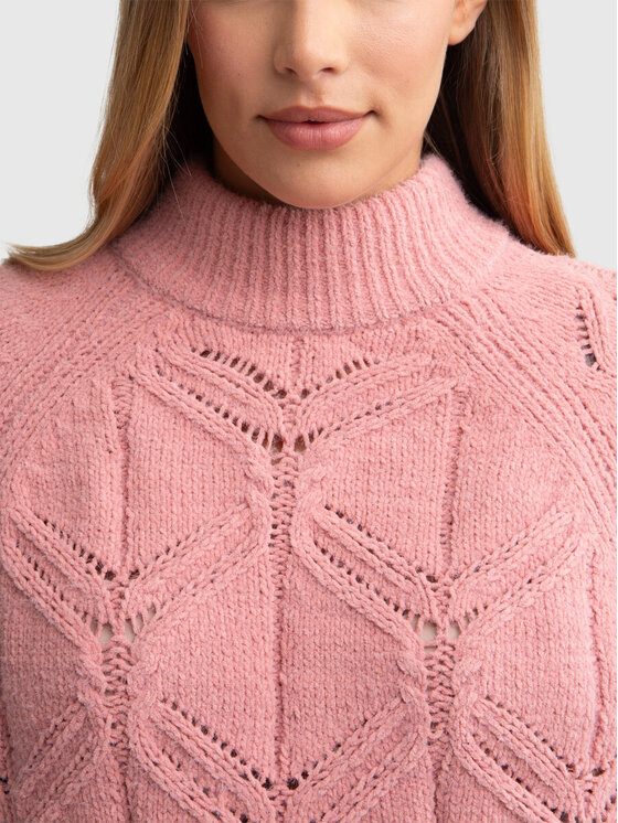BIG STAR BIG STAR Sweter ALILIA_600_160 Różowy Classic Fit