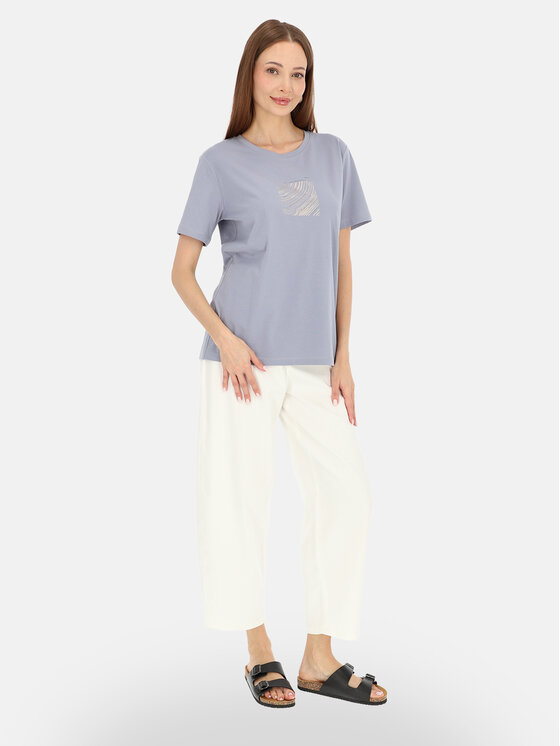 Potis & Verso Potis & Verso T-Shirt Mercy Niebieski Regular Fit