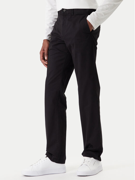 Tommy Hilfiger Tommy Hilfiger Chino nohavice Denton Essential MW0MW40262 Čierna Straight Fit