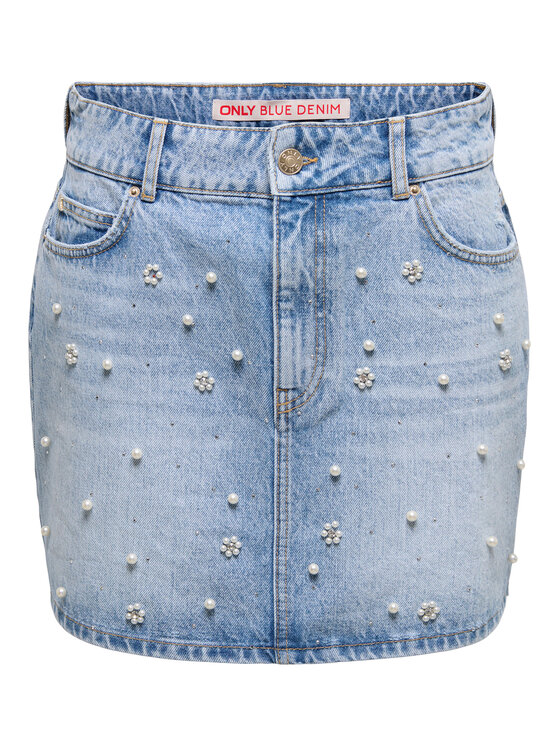 ONLY ONLY Farmer szoknya Onur 15367472 Kék Regular Fit