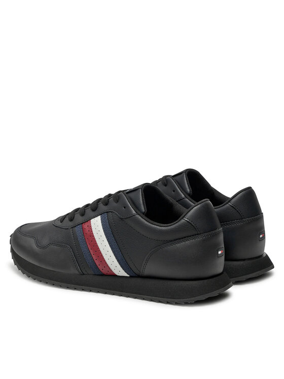 Tommy Hilfiger Tommy Hilfiger Sneakers Runner Evo Lth Mix Ess FM0FM05121 Schwarz