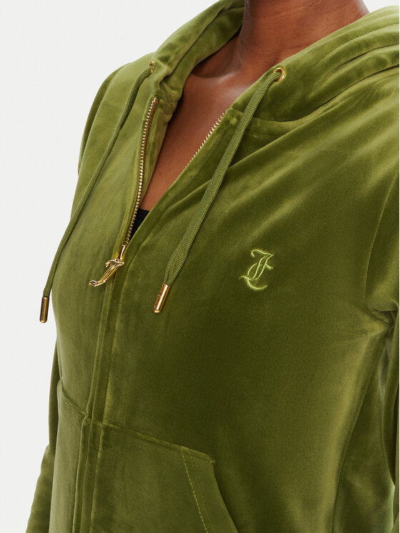 Juicy Couture Juicy Couture Majica dugih rukava Robertson JCAP176G Zelena Slim Fit