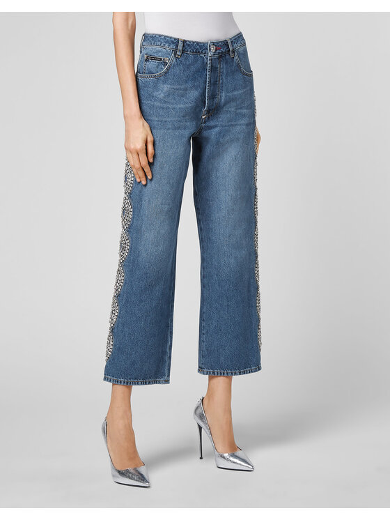 PHILIPP PLEIN PHILIPP PLEIN Džínsy 1965 Modrá Loose Fit