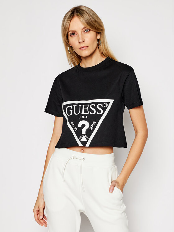 Guess Guess T-Shirt O1GA21 K8HM0 Czarny Regular Fit