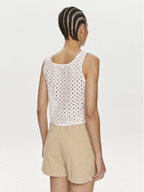 United Colors Of Benetton United Colors Of Benetton Топ 58BHDH00L Білий Slim Fit