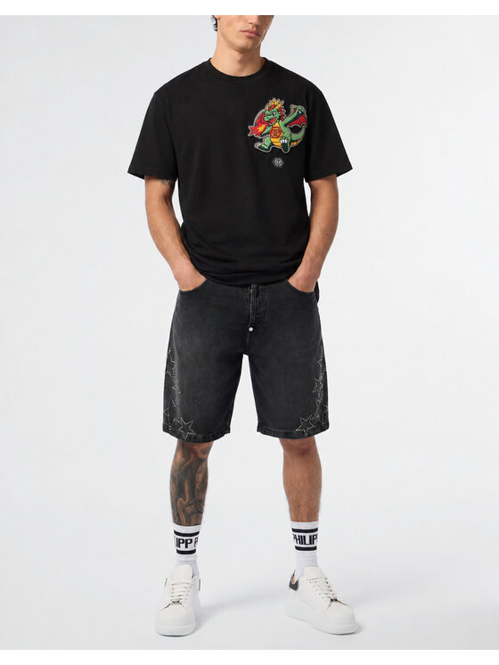 PHILIPP PLEIN PHILIPP PLEIN T-Shirt 31374 Czarny Regular Fit