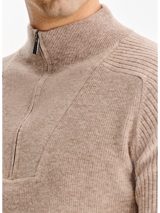 Pako Lorente Pako Lorente Sweter P25WP-2X-011 Beżowy Classic Fit