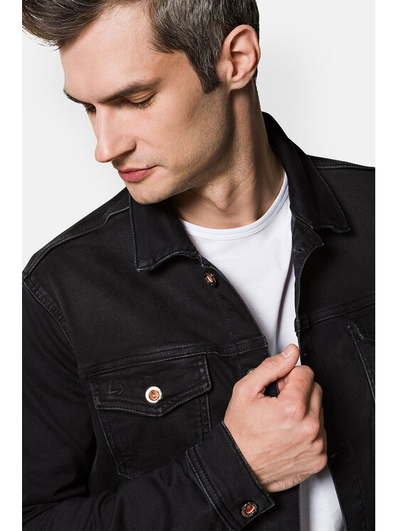 Lancerto Lancerto Kurtka jeansowa Rinus KU113222000002 Czarny Regular Fit