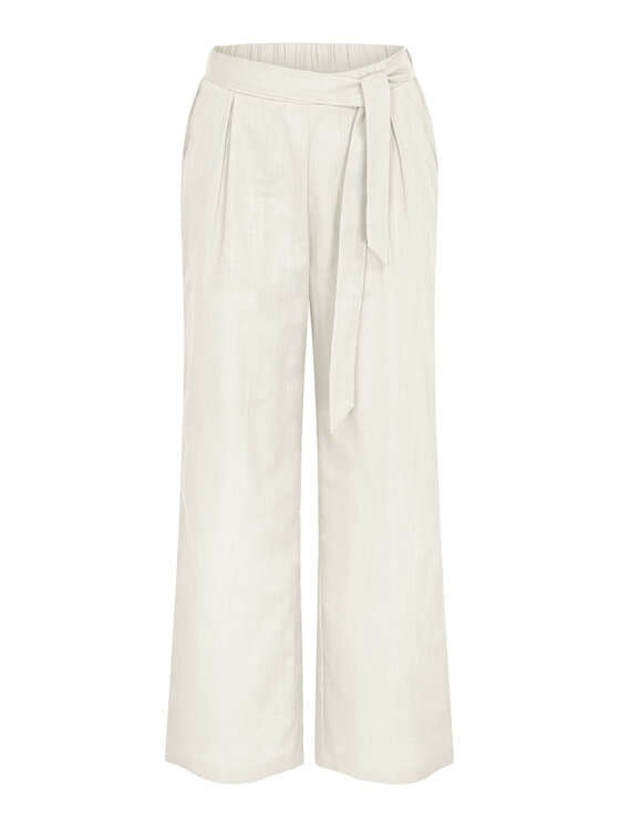 Triumph Triumph Bavlnené nohavice Summer 10222571 Écru Relaxed Fit
