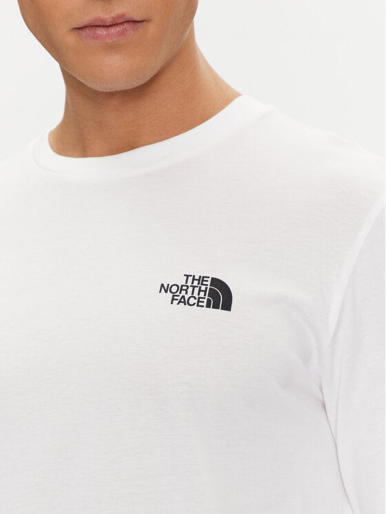 The North Face The North Face Hosszú ujjú Simple Dome NF0A87QN Fehér Regular Fit