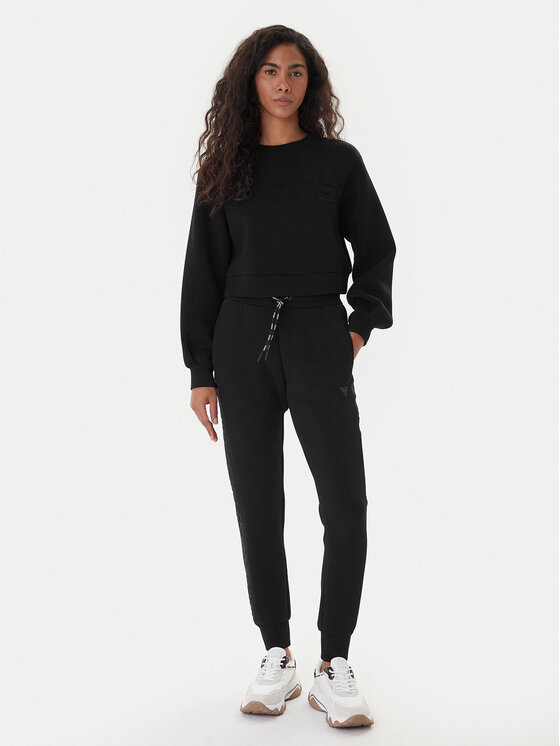Guess Guess Суитшърт Cindra V3BQ15 K7UW2 Черен Regular Fit