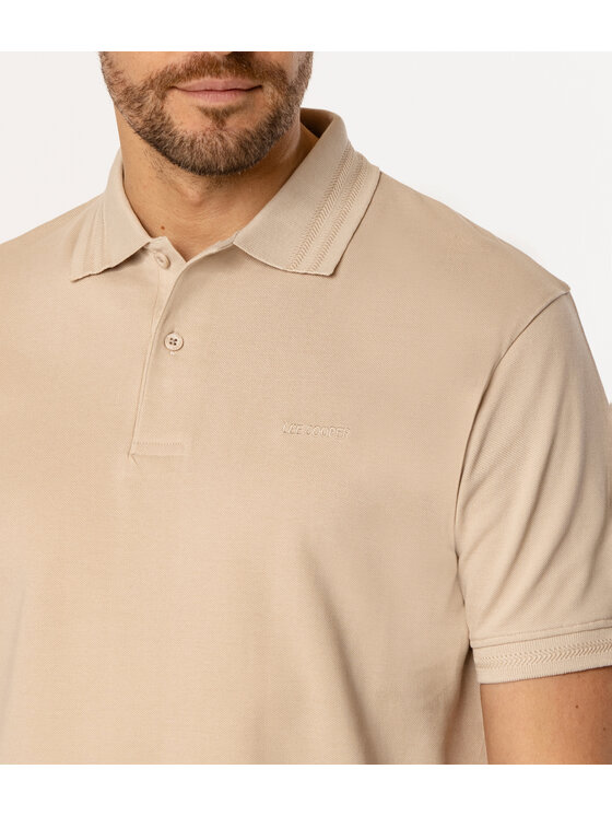 Lee Cooper Lee Cooper Polo TYRON 5020 Beżowy Regular Fit