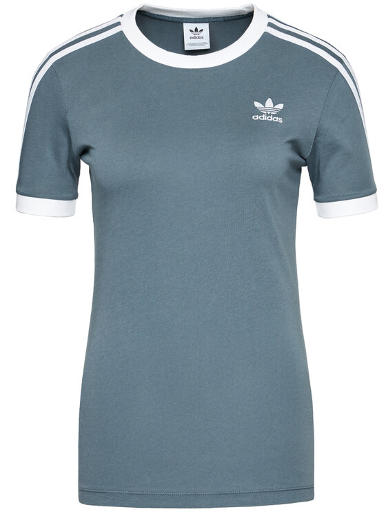 adidas T Shirt adicolor Clasics 3 Stripes GN2914 Szary Regular Fit