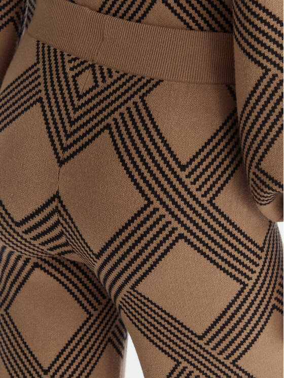 ONLY ONLY Úpletové nohavice Anny 15327634 Béžová Loose Fit