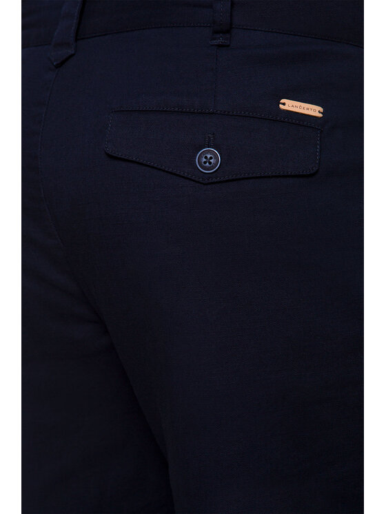 Lancerto Lancerto Szorty materiałowe Borneo Granatowy Regular Fit