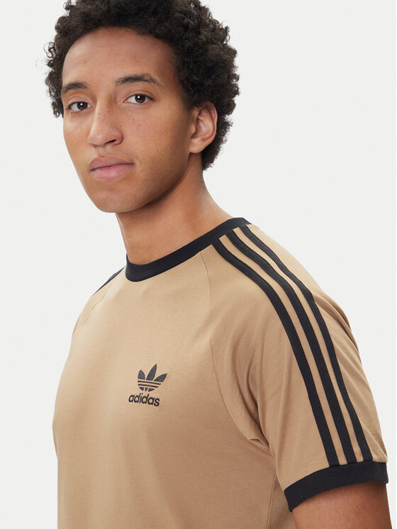 adidas adidas T-shirt adicolor Classics 3-Stripes JY1370 Bež Slim Fit
