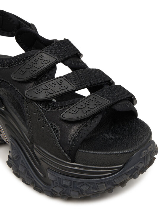 Buffalo Buffalo Sandali Cerbo Sandal Track 1602366 Črna