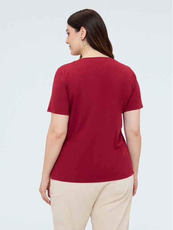 Fiorella Rubino Fiorella Rubino T-shirt G062L009578N036 Bordeaux Regular Fit