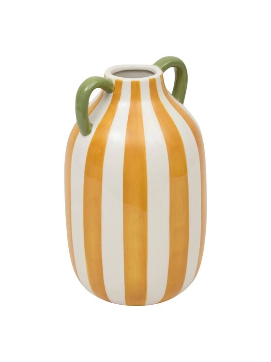 MIAhome MIAhome Wazon Komplet dwóch ceramicznych w paski Cheri 20 cm Kolorowy