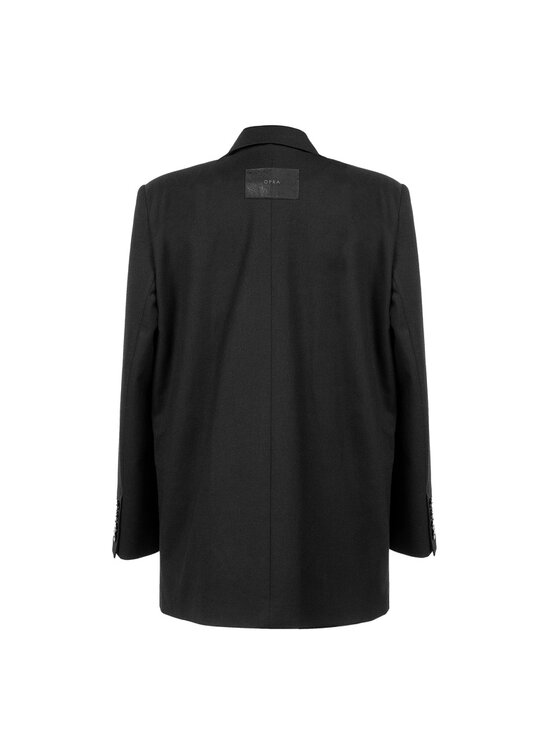OPRA OPRA Marynarka OP-BLAZER-BLACK Czarny Regular Fit