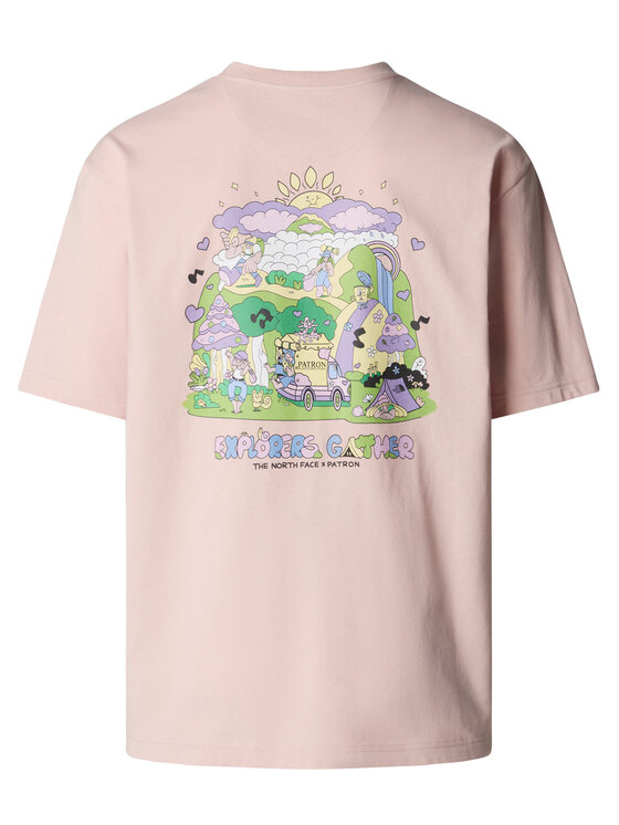 The North Face The North Face Marškinėliai Unisex Mountain Cleanup NF0A8C4D Rožinė Oversize