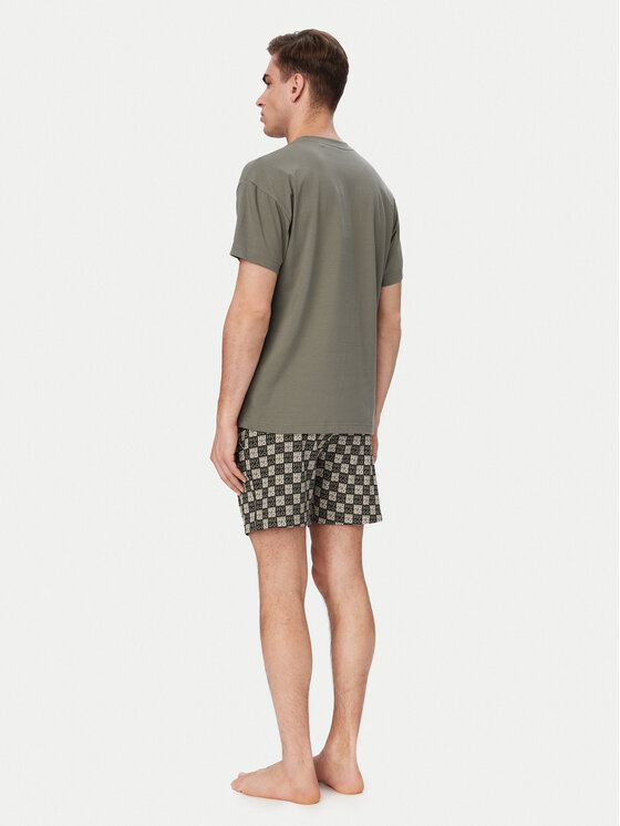HUGO HUGO Piżama Aaron 50556777 Zielony ciemny Regular Fit