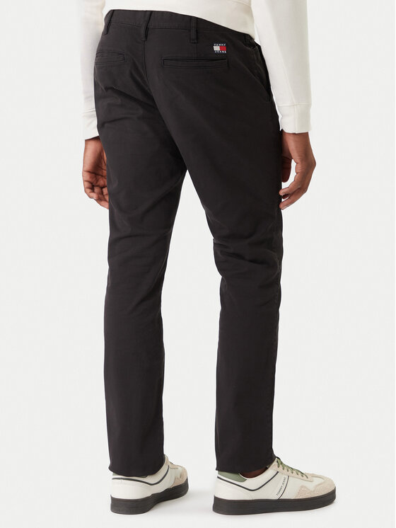Tommy Jeans Tommy Jeans Szövet nadrág Scanton DM0DM22404 Fekete Slim Fit