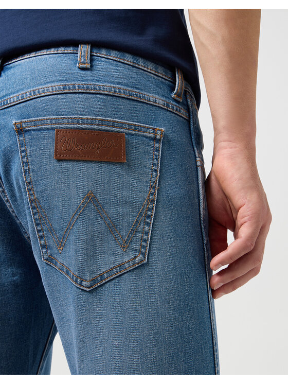 Wrangler Wrangler Spodnie materiałowe BRYSON Niebieski Skinny Fit