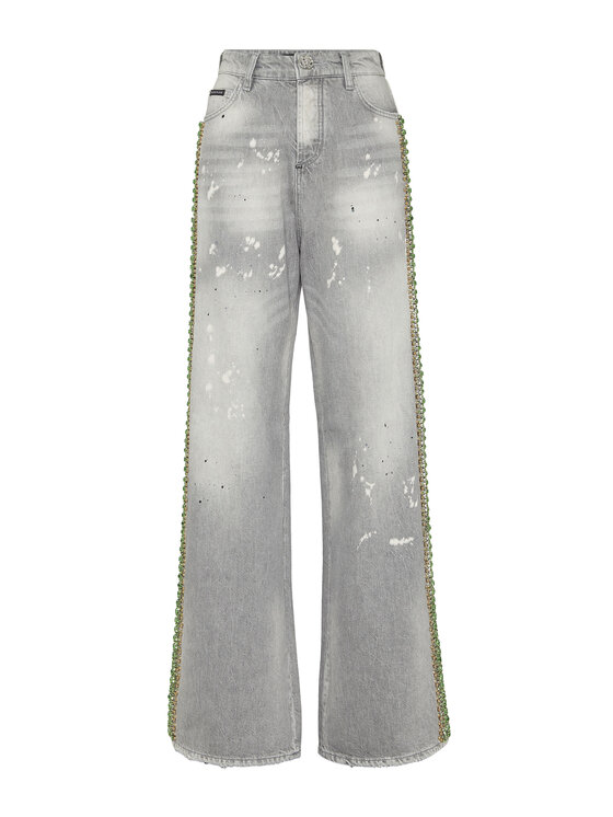 PHILIPP PLEIN PHILIPP PLEIN Jeansy 21125 Szary Skater Fit