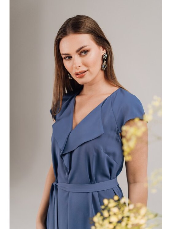 Stylove Stylove Sukienka codzienna S411 Niebieski A-Line Fit