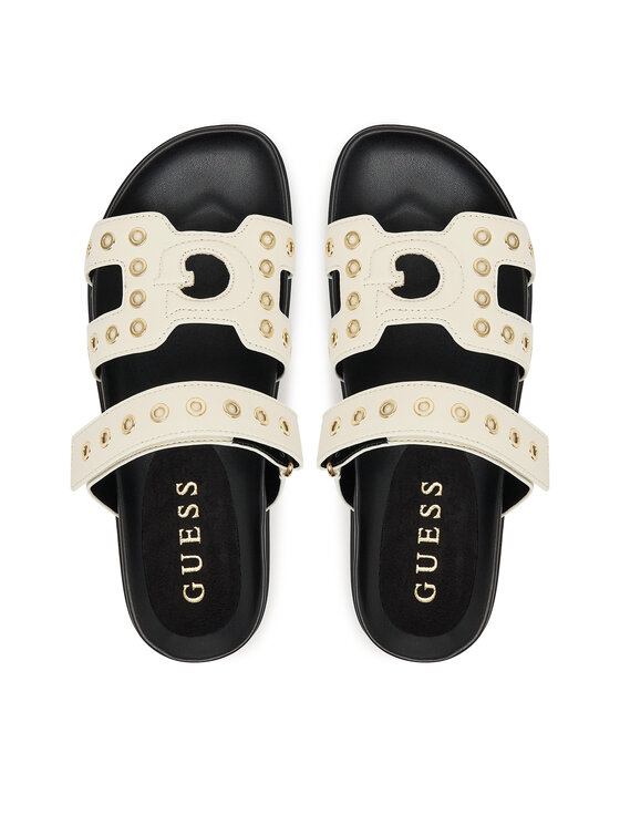 Guess Guess Klapki FLPFAS ELE03 Écru