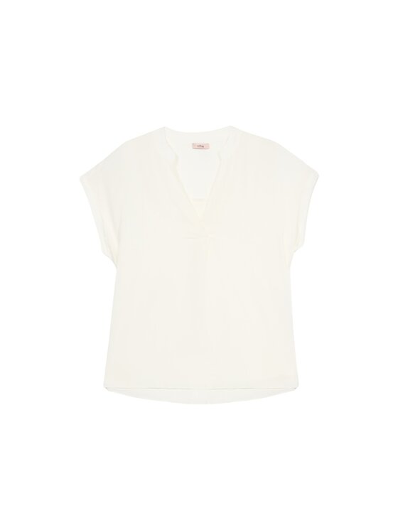 Oltre Oltre Blusa 2449J000672N011 Bianco Regular Fit