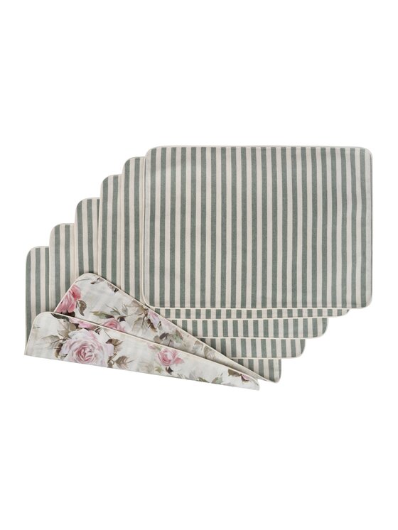 Roseberry Home Roseberry Home Podkładka na stół dwustronna Roselle & Stripes Różowy
