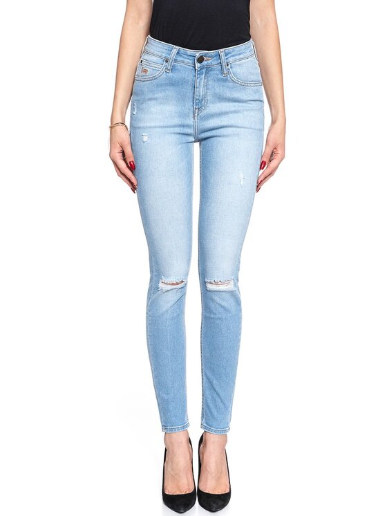 Lee Lee Jeansy SCARLETT HIGH Niebieski Skinny Fit