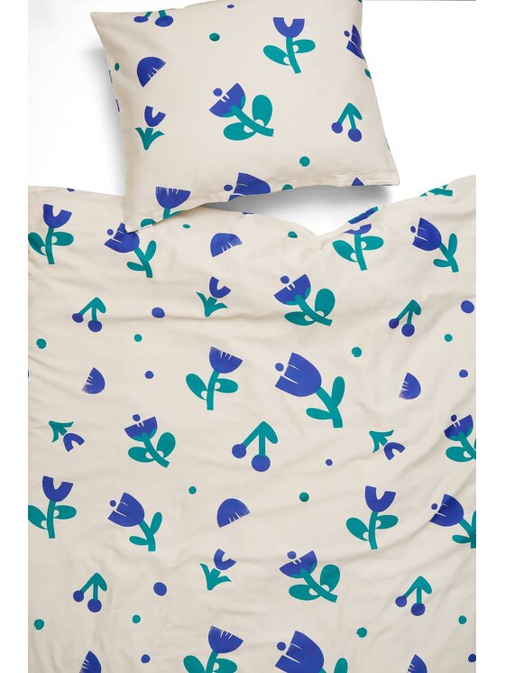 White pocket White pocket Komplet pościeli we wzory Beżowy