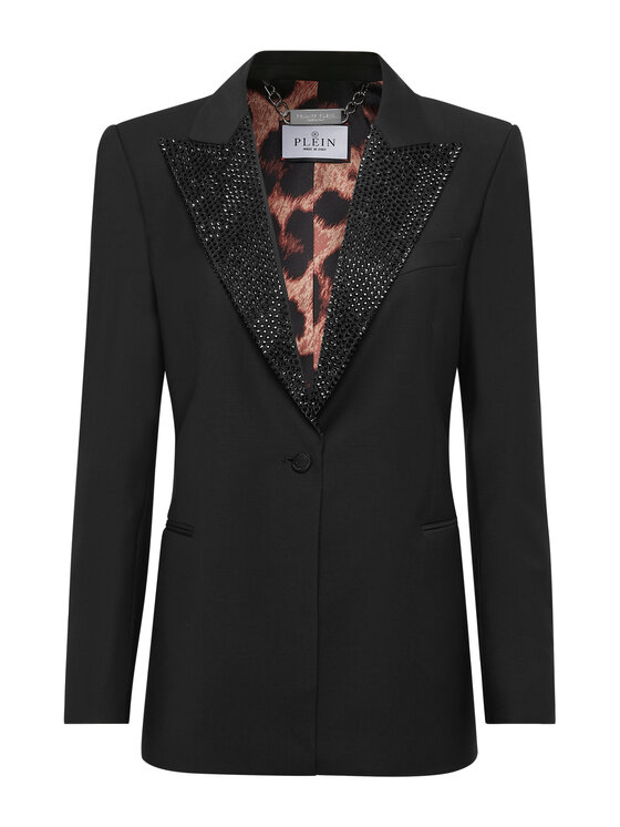 PHILIPP PLEIN PHILIPP PLEIN Marynarka 23461 Czarny Loose Fit