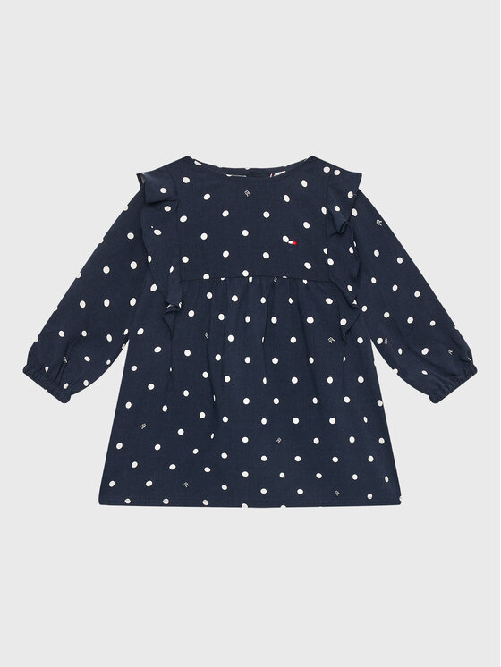 Tommy Hilfiger Rochie de zi KN0KN01664 Bleumarin Regular Fit
