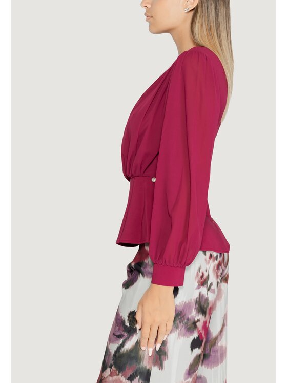 Rinascimento Rinascimento Blusa CFC0120049003 Bordeaux Shirt Fit