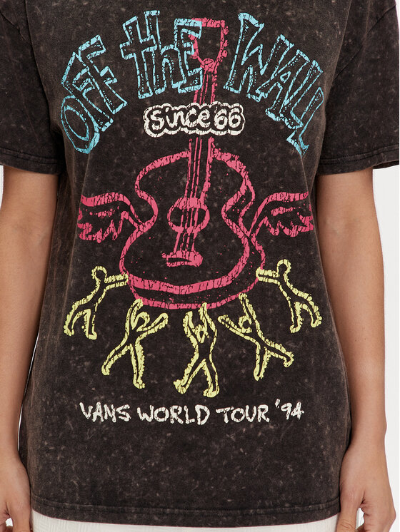 Vans Vans Tricou Guitar Solo Oversized VN000GJ6 Negru Regular Fit