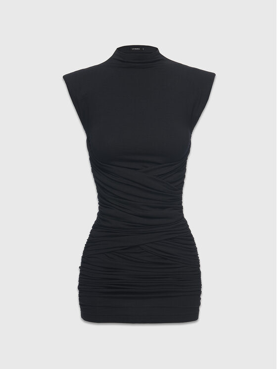 La Mania La Mania Vestito di maglia ASPEN Nero Classic Fit