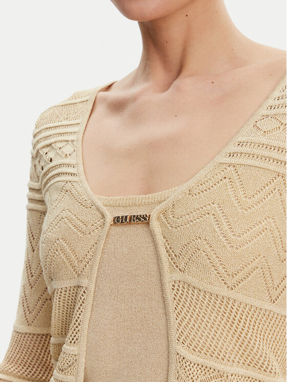 Guess Guess Cardigan W5GR15 Z3E22 Bej Regular Fit