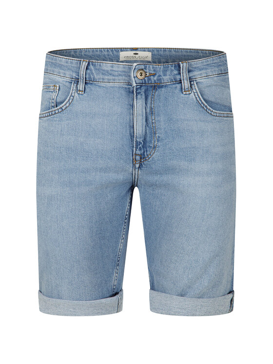 Cross Jeans Cross Jeans Szorty jeansowe A 565-300 Niebieski Regular Fit