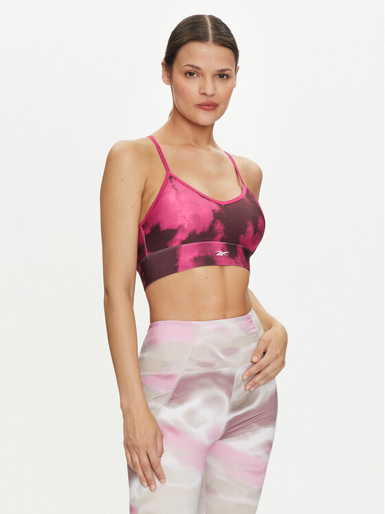 Reebok Reebok Sportovní podprsenka ID Train Train AOP Bra Clamar 100035778 Růžová