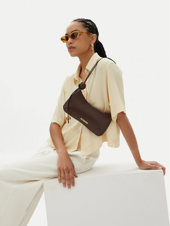 JACQUEMUS JACQUEMUS Kabelka Le Bisou Perle 23E231BA057-3000 Hnedá