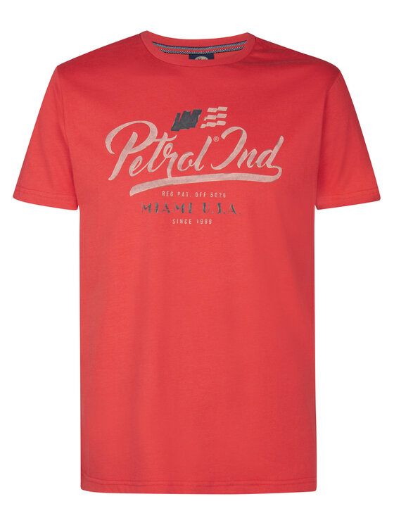 Petrol Industries Petrol Industries T-Shirt M-1050-TSR600 Červená Regular Fit