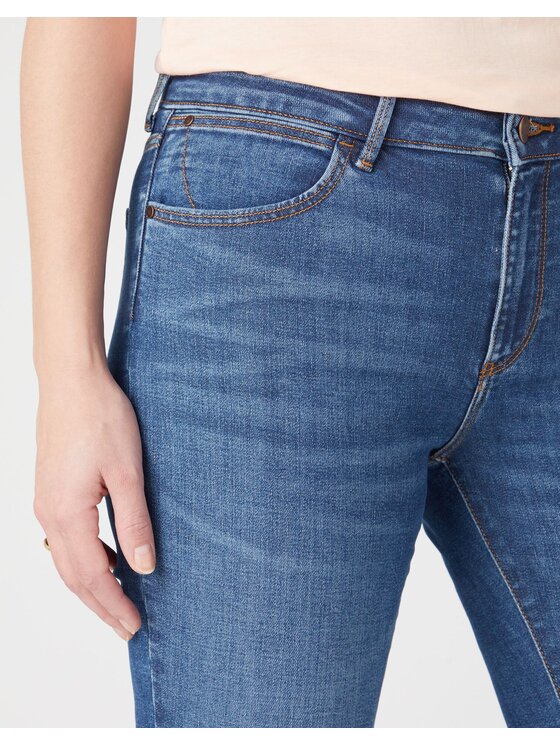 Wrangler Wrangler Jeansy SKINNY Niebieski Skinny Fit