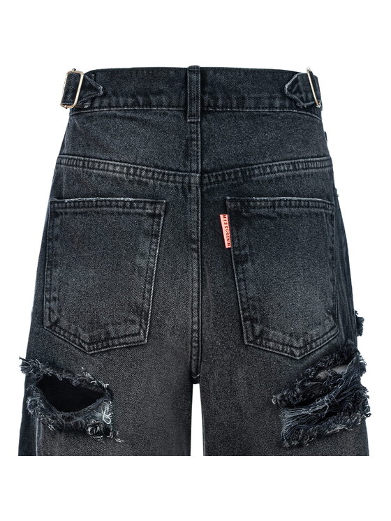 MissDenim MissDenim Spodnie damskie Baggy Czarny Boyfriend Fit