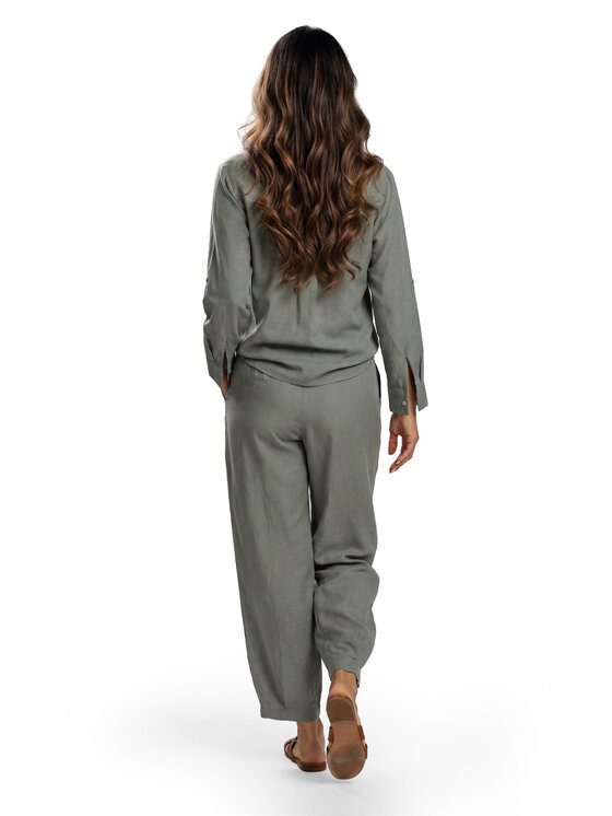 Feba Feba Pantaloni di tessuto F250 Cachi Comfort Fit